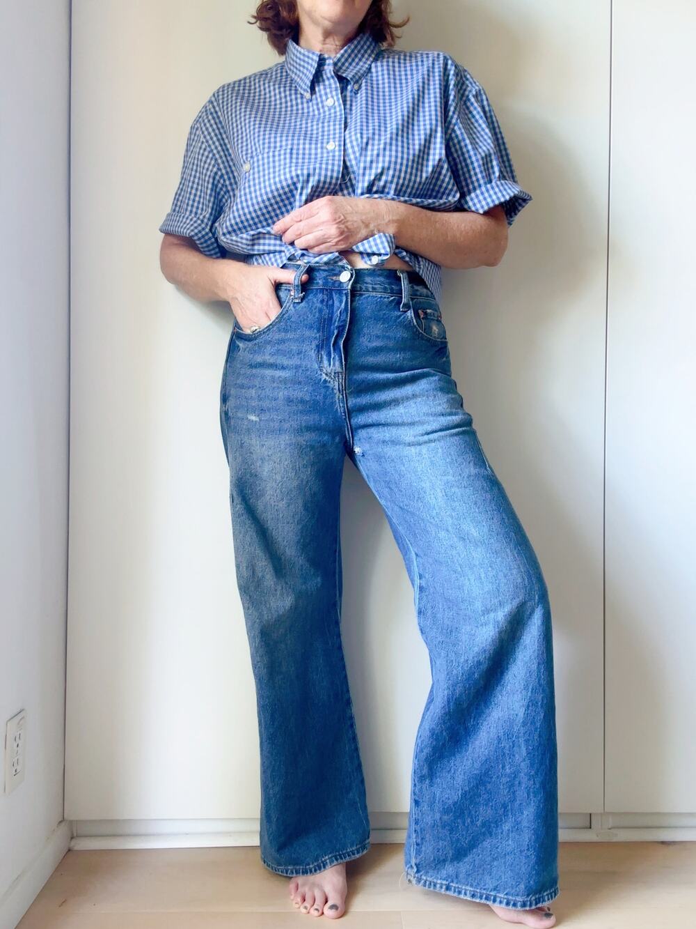 PACSUN Extreme Baggy Jeans 30 x 30 Unisex Style Pockets medium Wash Denim